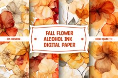FALL FLOWER ALCOHOL INK DIGITAL PAPER Product Image 1