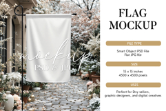 Winter Garden Flag PSD Mockup Product Image 1