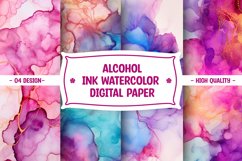 Alcohol Ink Watercolor Digital Paper Product Image 1