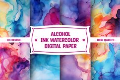 Alcohol Ink Watercolor Digital Paper Product Image 1