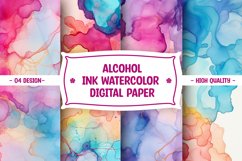 Alcohol Ink Watercolor Digital Paper Product Image 1