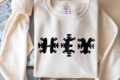 Winter Snowflake Alphabet Svg | Winter Monogram Svg Product Image 4