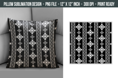 Snowflake Pattern Pillow | Throw Pillow Sublimation Product Image 1