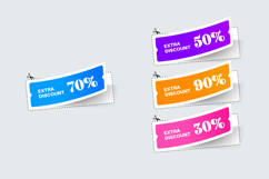 discount coupons with different colors - 4 variations Product Image 1