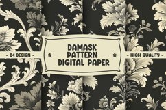 Damask Pattern Digital Paper Product Image 1