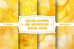 Yellow alcohol ink watercolor digital paper Product Image 1