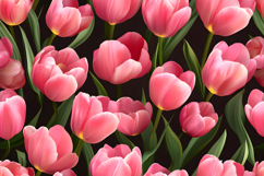 Tulip Flower Pattern Background | Tulip Flower Digital Paper Product Image 1