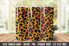 Leopard Print Tumbler Wrap | 20 oz tumbler wrap Product Image 1