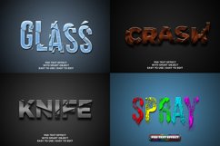broken glass , sliced, crash and spray editable text effect Product Image 1