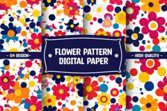 Abstract flower digital paper Product Image 1