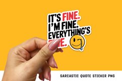 Sarcastic quote sticker design png Product Image 1
