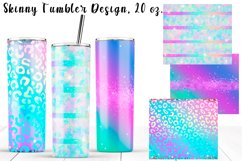Iridescent Skinny tumbler design. 20 oz. Product Image 1