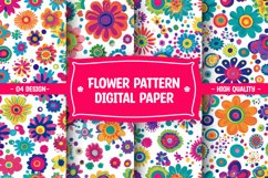 Abstract flower digital paper Product Image 1
