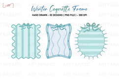 Winter Coquette Frame Png | Coquette Border Png Product Image 1