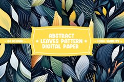 Abstract Shapes And Leaves Digital Paper Product Image 1