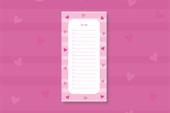 To do list template with Stripes &amp; Hearts | To do list Product Image 1