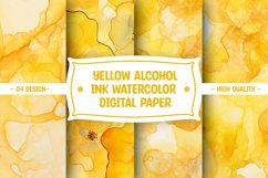 Yellow alcohol ink watercolor digital paper Product Image 1