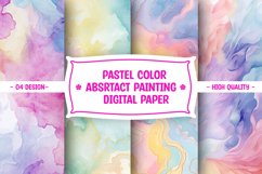 PASTEL COLOR ABSRTACT PAINTING DIGITAL PAPER Product Image 1