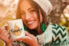 Pumpkin Hello sublimation PNG. Quote EPS, JPG. Product Image 4