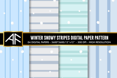 Winter Stripes Digital Paper Patterns | Stripes Pattern Product Image 1