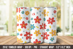 Cute Flower Tumbler Wrap | 20 oz Tumbler Wrap Product Image 1