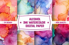 Alcohol Ink Watercolor Digital Paper Product Image 1
