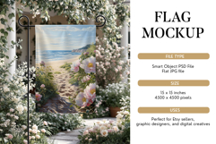 Garden Flag Mockup PSD, Blank Flag Template Product Image 2