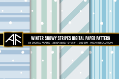 Winter Stripes Digital Paper Patterns | Stripes Pattern Product Image 1