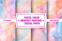PASTEL COLOR ABSRTACT PAINTING DIGITAL PAPER Product Image 1