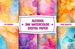 Alcohol Ink Watercolor Digital Paper Product Image 1