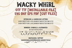Wacky Whirl Fun Handwritten Font for Cricut &amp; Crafting Product Image 9