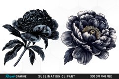 Dark Peony Sublimation PNG Clipart Product Image 1