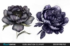 Dark Peony Sublimation PNG Clipart Product Image 1