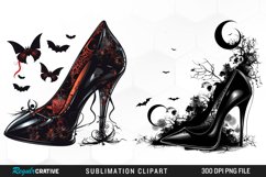 Gothic Heel Halloween Fantasy PNG Set Clipart Product Image 1