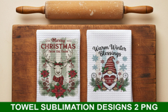 Merry Christmas Towel Sublimation - Christmas Design Product Image 1
