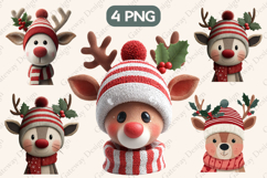 Christmas Whimsical Snowman Clipart Bundle / 28 Png Design Product Image 6