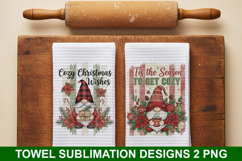 Cozy Christmas Wishes Towel Sublimation - Christmas Design Product Image 1