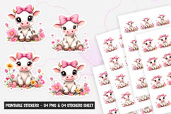 Highland cow sticker, Sticker, printable sticker Product Image 1