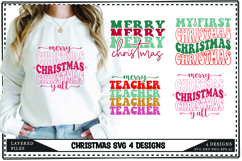 Christmas Svg 4 Designs, Winter svg, Xmas svg Product Image 1