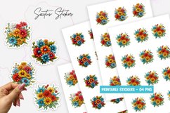 Spring flower printable stickers Product Image 1