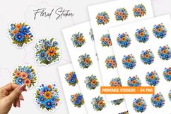 Spring flower printable stickers Product Image 1