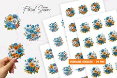 Spring flower printable stickers Product Image 1