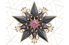 Pink and Black Glam Christmas PNG Clipart Product Image 2