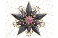 Pink and Black Glam Christmas PNG Clipart Product Image 2