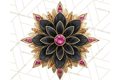 Pink and Black Glam Christmas PNG Clipart Product Image 3