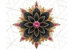 Pink and Black Glam Christmas PNG Clipart Product Image 3