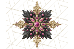Pink and Black Glam Christmas PNG Clipart Product Image 4