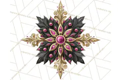 Pink and Black Glam Christmas PNG Clipart Product Image 4