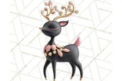 Pink and Black Glam Christmas PNG Clipart Product Image 5