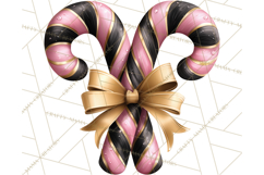 Pink and Black Glam Christmas PNG Clipart Product Image 5